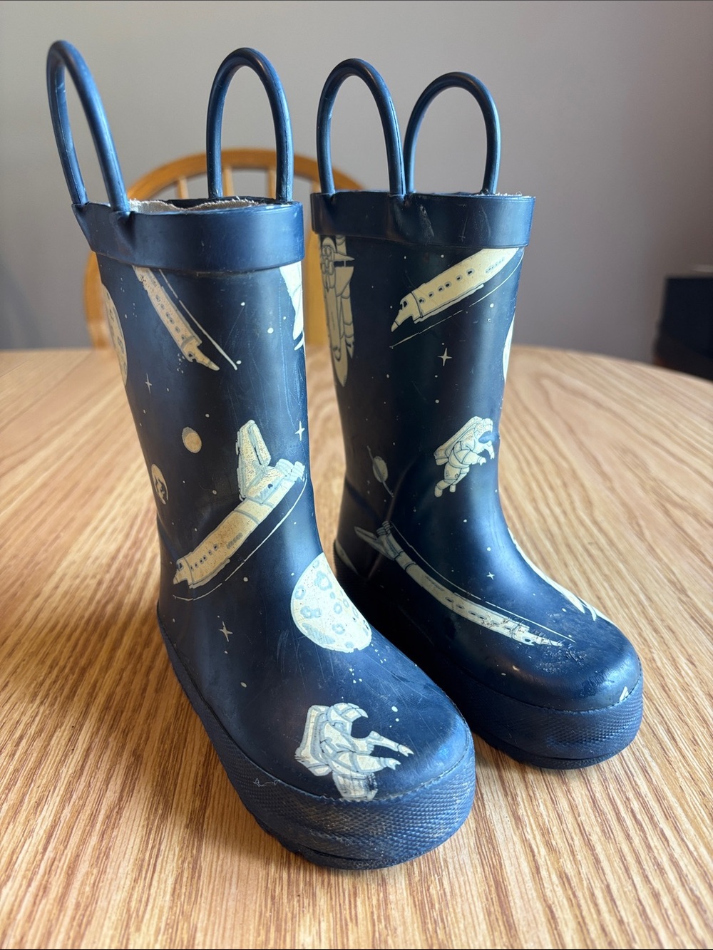 Carter’s Kids Space Rocket Rain Boots - Navy Space Print